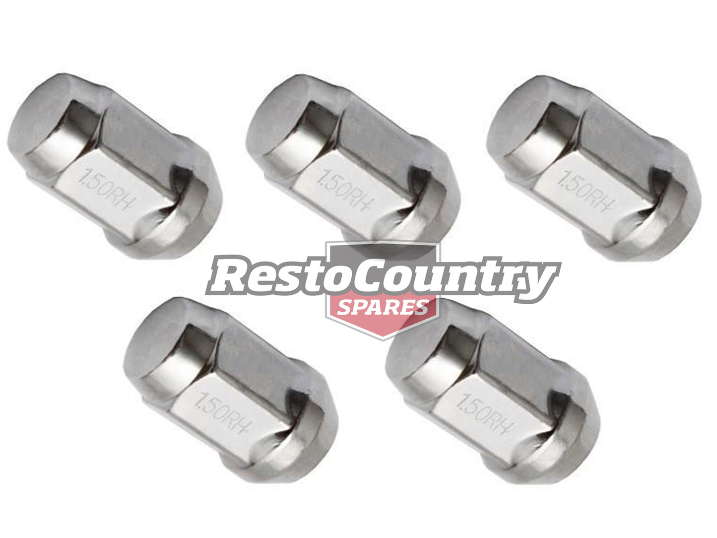 Holden Commodore BULGE Wheel Nut Set x5 VB VC VH VK VL VN VP VR VS VT VX VY VZ - WN10075
