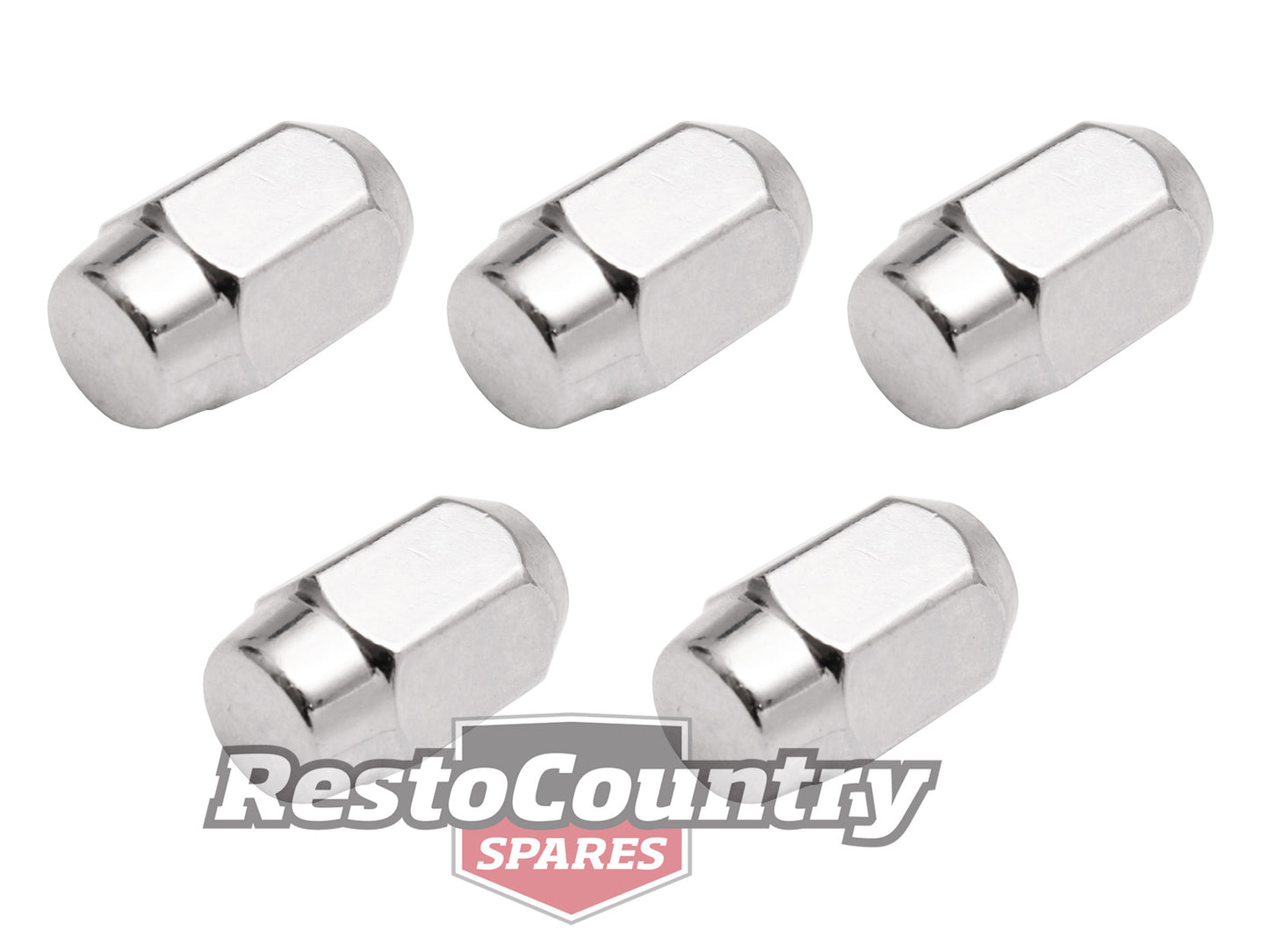 Holden Chrome ACORN Wheel Nut Set x5 7/16 - WN10085