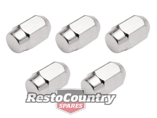 Holden Chrome ACORN Wheel Nut Set x5 7/16 - WN10085