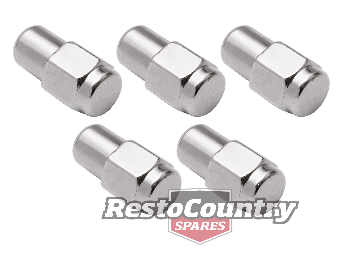 Holden Chrome Mag Wheel Nut Set x5 7/16 FX FJ FE FC FB EK EJ EH HD HR HK HT HG - WN10105
