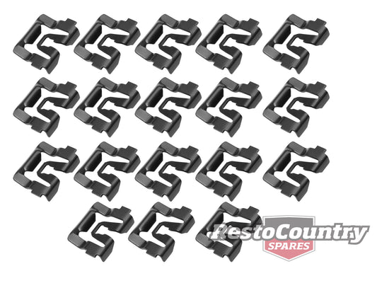 Ford Windscreen Front Chrome Trim Clip Set x18 XC ZH mould surround - WSC2005