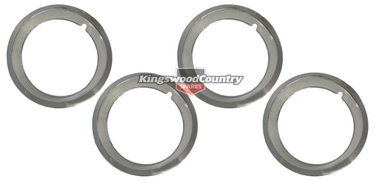 "Holden GTS 14" Wheel Trim Ring SQUARE Edge x4 HQ HJ HX HZ rim chrome - WT1004"