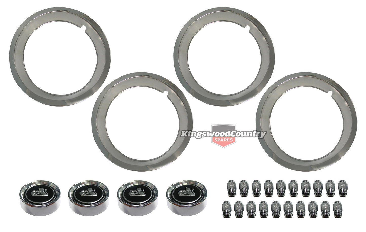 "Holden GTS 14" Wheel Trim +Cap +Nuts Late HJ HX HZ rim ring centre - WT1004A"