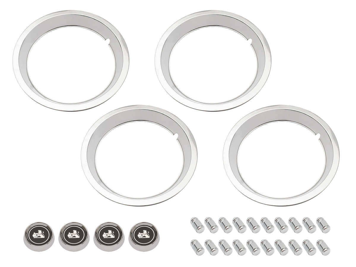 Wheel Trim, Cap & Nut Kit (4) Holden Late HJ HX HZ - WT1004A