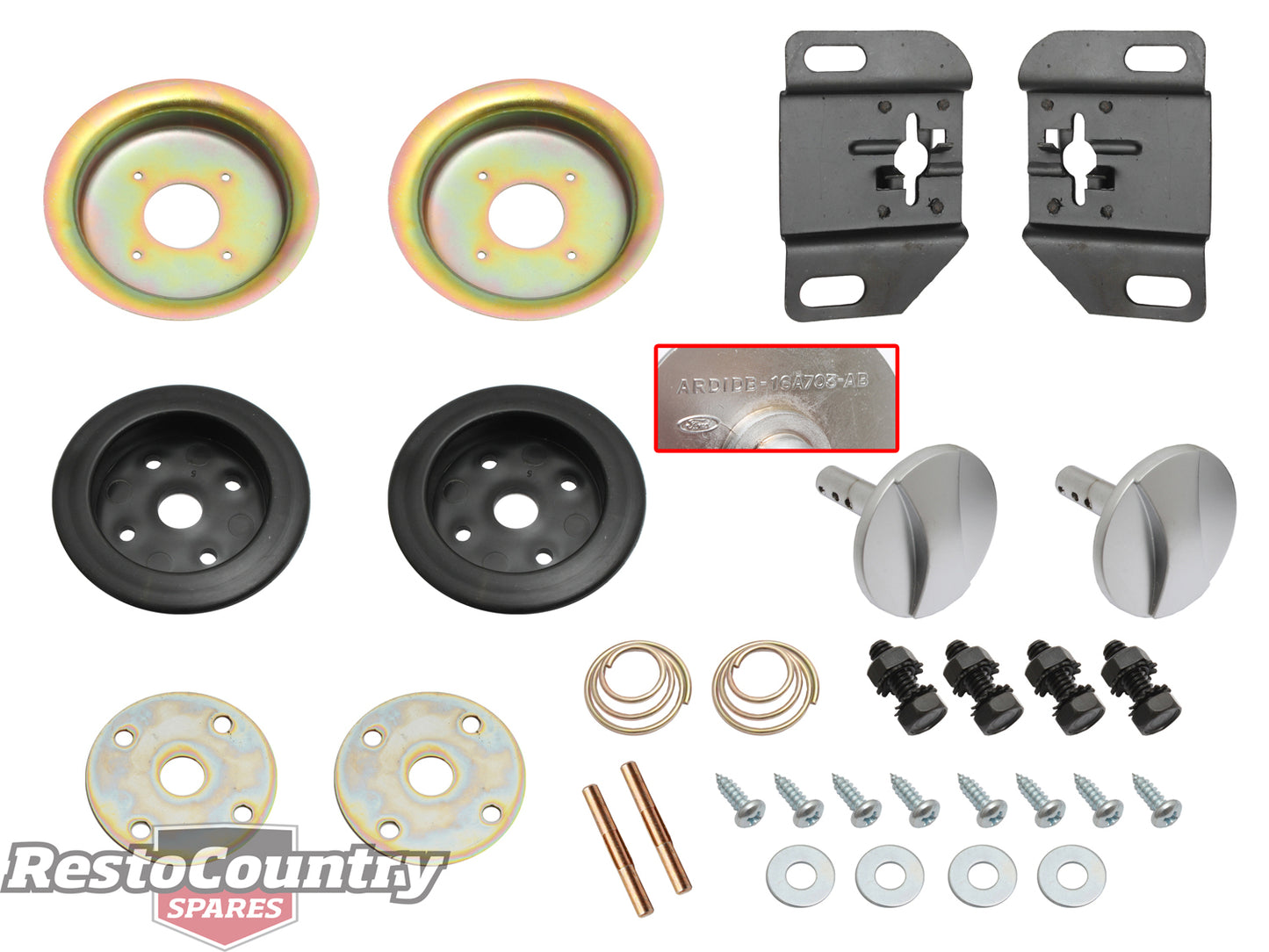Suit Ford Bonnet Lock Pin Kit XA XB XC GT GS locking striker hood - XA16700KT