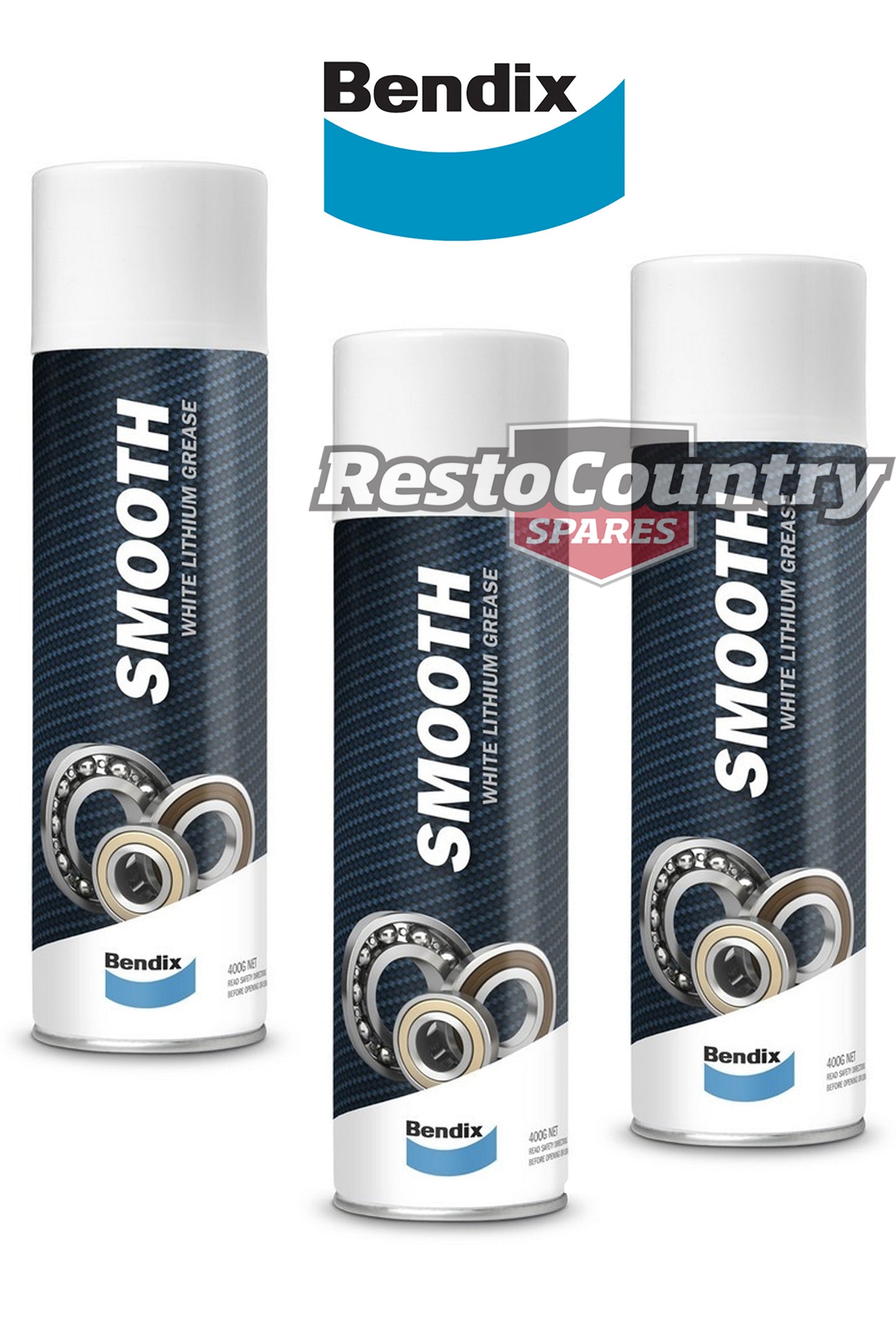 Bendix Smooth White Lithium Grease 400gm Spray Can lubricate bearing joint