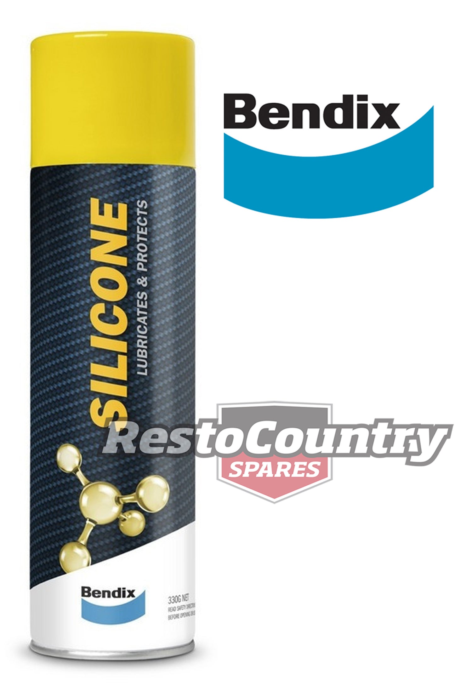 Bendix Silicone Lubricant H/D Spray Can 330gm Protect plastic vinyl rubber lube